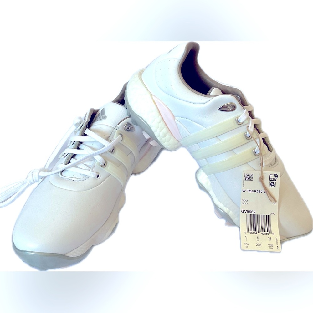 Adidas Women’s Tour360 Golf Shoes white/pink, new